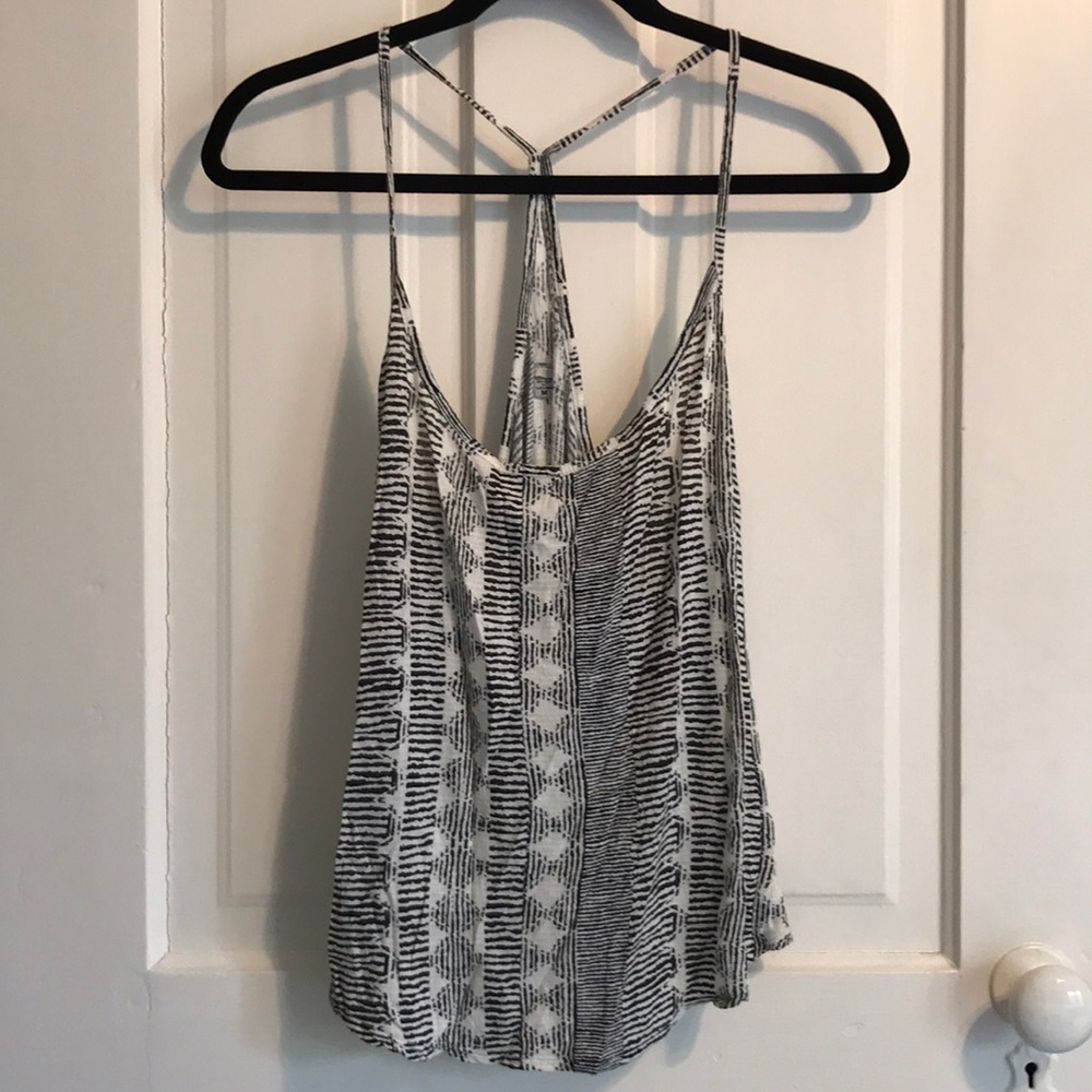 Black and white Aztec print tank top